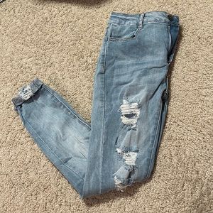 high rise ankle jeggings